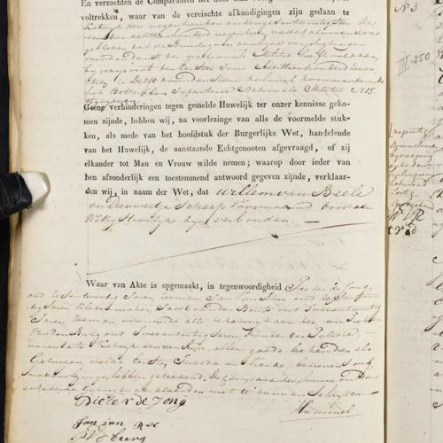 Civil registry of marriages, Katwijk, 1820, record 2, second page